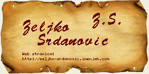 Željko Srdanović vizit kartica